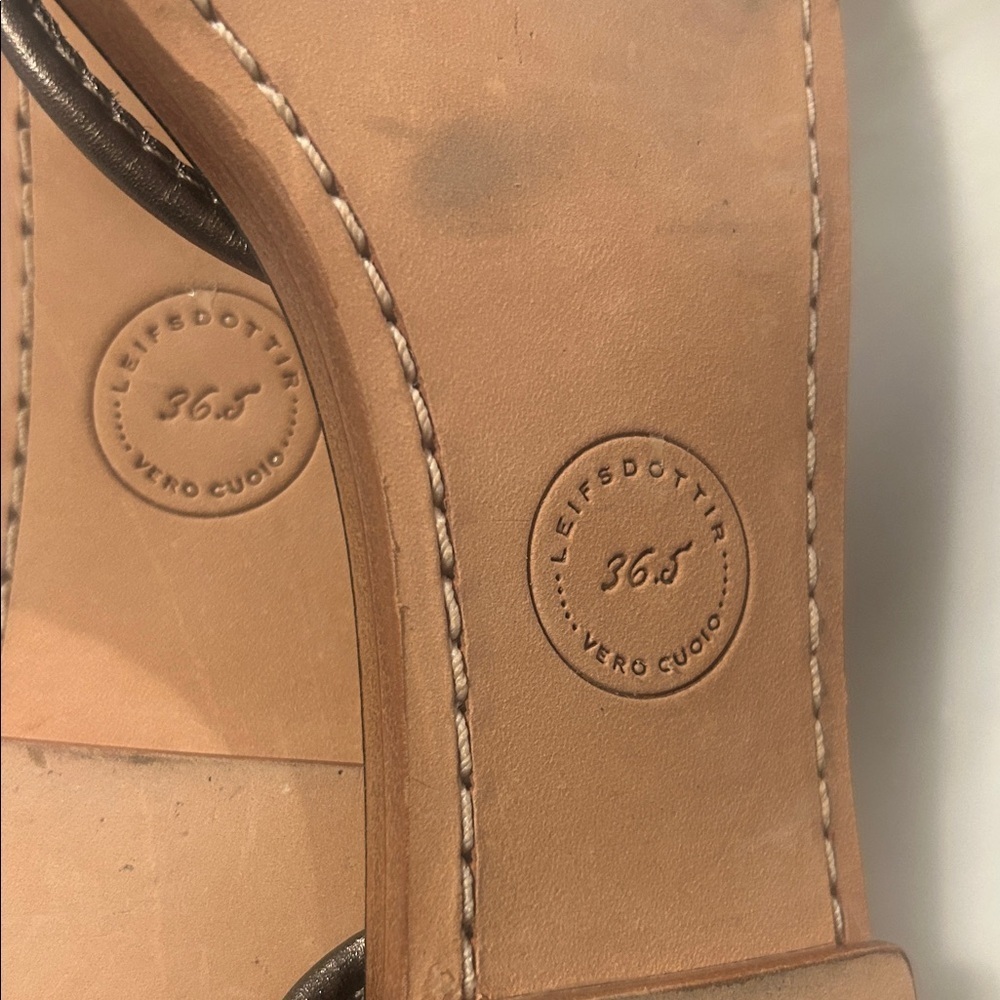 Leifsdottir Metallic Gray Sandals - Picture 7 of 7